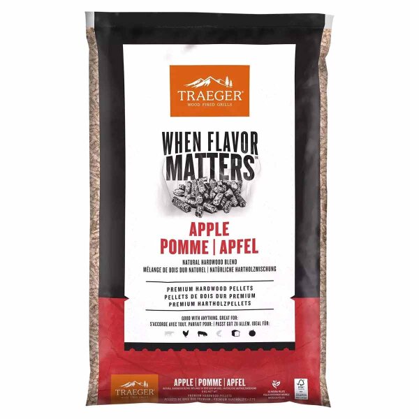 TRAEGER HARTHOLZ PELLETS APFEL,  9 KG BEUTEL FSC