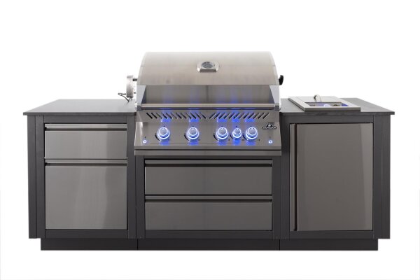 Napoleon Oasis Compact 105, mit BIG32-1 und Einbau SIZZLE ZONE™