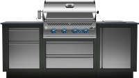 Napoleon Oasis Compact 105, mit BIG32-1 und Einbau SIZZLE ZONE™