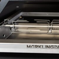 Merklinger Rotisserie 800 Basis inkl. Motor + Fleischklammer 2er Set