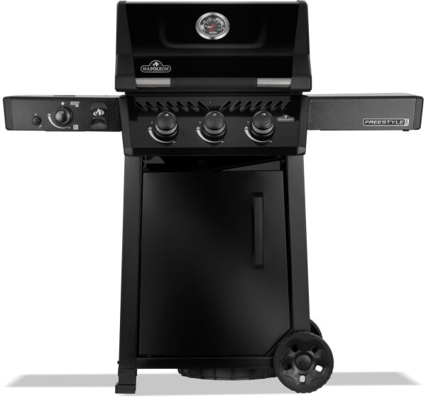 Napoleon Freestyle™ PRO 365, 3 Hauptbrenner, SIZZLE ZONE™ Seitenbrenner und Tür, Schwarz