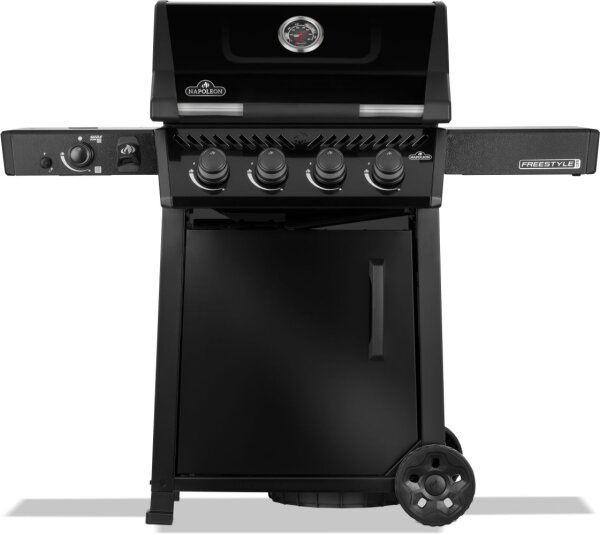 Napoleon Freestyle™ PRO 425, 4 Hauptbrenner, SIZZLE ZONE™ Seitenbrenner und Tür, Schwarz