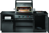 Napoleon Outdoor Küche Oasis Compact 106 Mattschwarz mit BIG32-1 Einbaugrill und Einbau SIZZLE ZONE