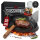 Eingebrannte Gusseisenpfanne 30cm – inkl. Ringreinige + Pflegepaste + Griffschutz aus echtem Leder + Rezeptbuch + Gebrauchsanweisung