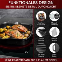 Eingebrannte Grillpfanne 30cm – inkl. Pflegepaste + Ringreiniger + Rezeptbuch + Gebrauchsanweisung