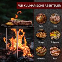 Eingebrannter Grillrost 20cm mit Beinen – inkl. Pflegepaste + Rezeptbuch + Gebrauchsanweisung