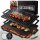 Eingebrannter Grillplatte mit Griffen, 33 cm – inkl. Pflegepaste + Rezeptbuch + Gebrauchsanweisung