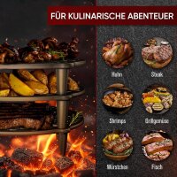 Gusseisen Stapelrost für Dutch Oven [7L] zum Dünsten von Lebensmitteln inkl Pflegepaste