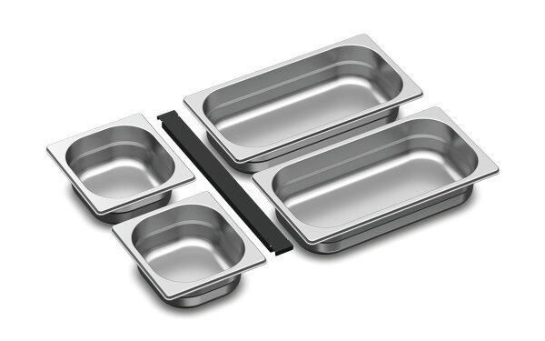 Miele PrepManager - GN Edelstahlschalen Set 4tlg tief