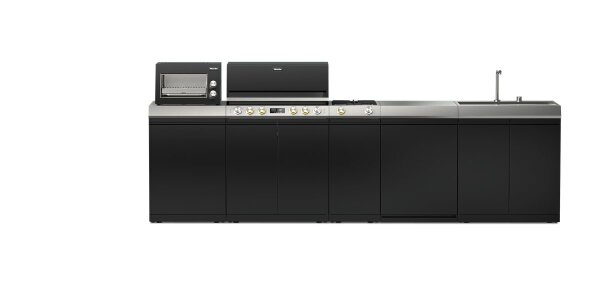 Miele Dream5 Master D - Grill, Oberhitzegrill, Kochfeld, Kühlschrank, Spüle und Stauraum-Modul.
