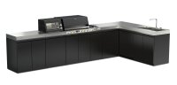 Miele Dream6 Signature D - Grill, Oberhitzegrill, Kochfeld, Kühlschrank, Spüle und Stauraum-Modul.